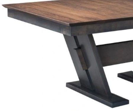 Country View Woodworking Customizable McKenzie Brown Maple 48" Dining Table with 4-Leaves -1