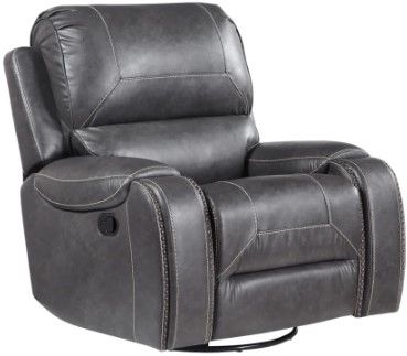 Milton Greens Stars Gray Manual Rocking Swivel Chair-0