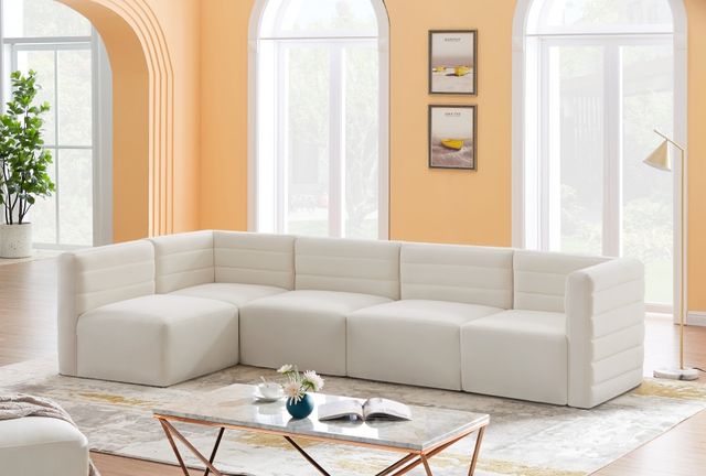 Meridian Furniture Quincy 5-Piece Cream Modular Sectional-2