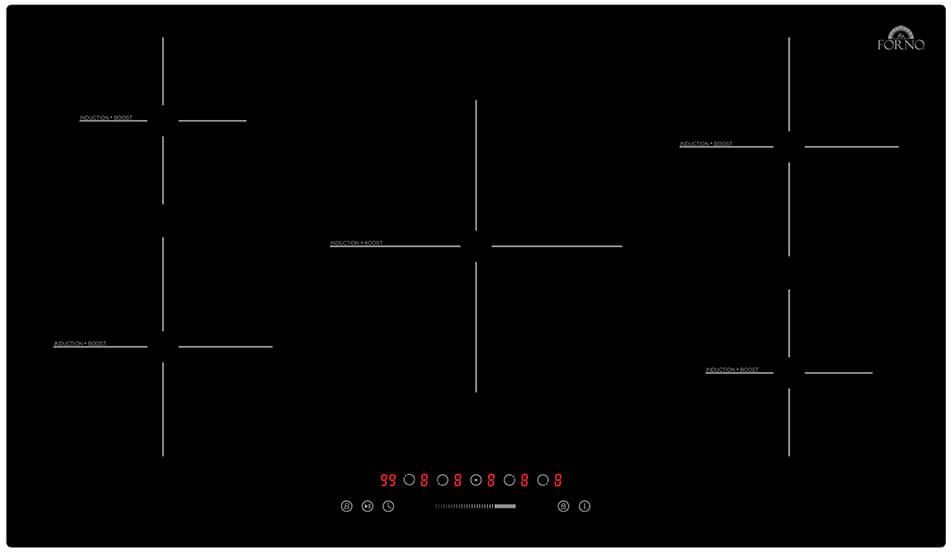 FORNO® Parco 36" Black Induction Cooktop 