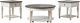 Liberty Furniture Allyson Park 3-Piece Charcoal Occasional Table Set with Wirebrushed White Base-0