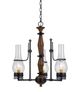 Cal® Lighting & Accessories Trenton 3-Light Metal/Wood Chandelier-0