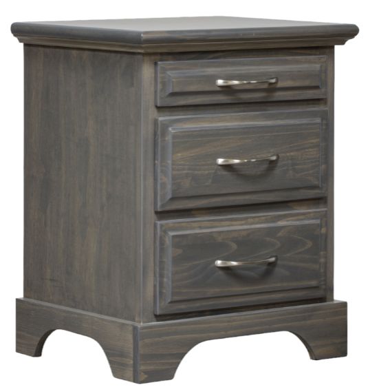Mako Wood Furniture Symphony Gray 3-Drawer Nightstand-0