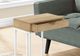 Monarch Specialties Inc. Natural 25"H Drawer C Table with White Metal Base -2