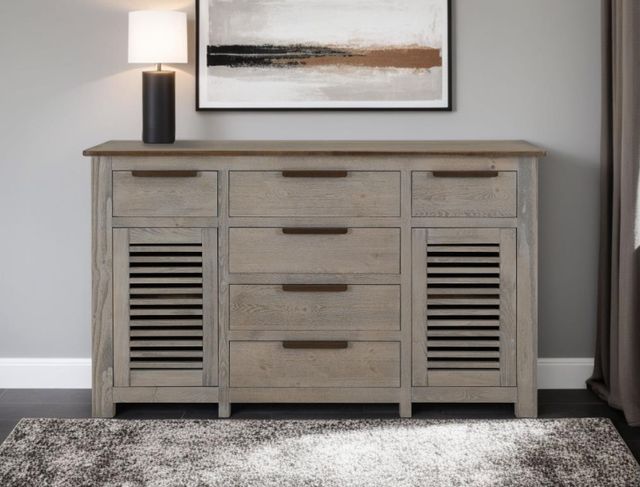International Furniture Direct Bonfire Brown/Ivory Buffet-1