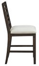Homelegance® Victoria Beige/Dark Espresso Counter Height Chair-3
