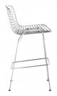 Zuo® Wire Chrome Set of 2 Bar Chairs-1
