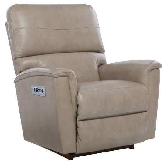 La-Z-Boy® Ava Ivory Leather Power Rocking Recliner with Headrest and Lumbar-0