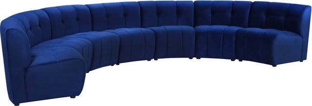Meridian Furniture Limitless 7-Piece Navy Velvet Modular Sectional-2