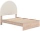 Signature Design by Ashley® Shapella Tan/White Youth Full Upholstered Panel Bed-0