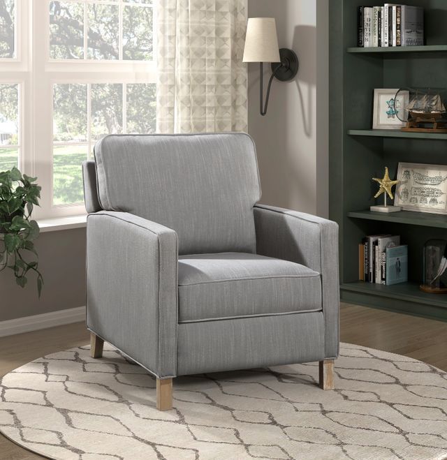Homelegance® Hampstead Gray Manual Push Back Recliner-1