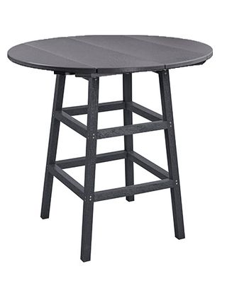40" Round Outdoor Counter Height Table - Slate Grey