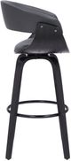 Armen Living Julyssa Black Brushed/Gray Swivel Counter Stool-4