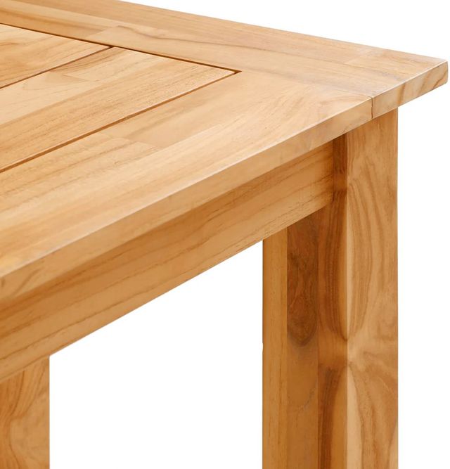 Linon Cannon Natural Teak Wooden 80" Outdoor Dining Bench-4