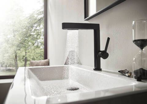 Hansgrohe Finoris Matte Black 9" Single-Hole Faucet with 2-Spray Pull-Out-1