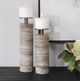 Uttermost® Shadowstone 2-Piece Gray Candleholder Set-1