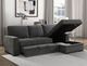 Homelegance® Morelia 2-Piece Dark Gray Right-Arm Facing Pull-out Sleeper Sectional and Chaise-1