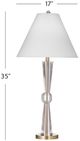 Bassett Mirror Devon Brushed Gold/Clear Table Lamp-3