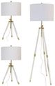 Stylecraft 3-Piece Brass and Clear Acrylic Lamp Set-0