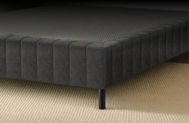 Puffy Dusk Gray California King Bed Frame-3