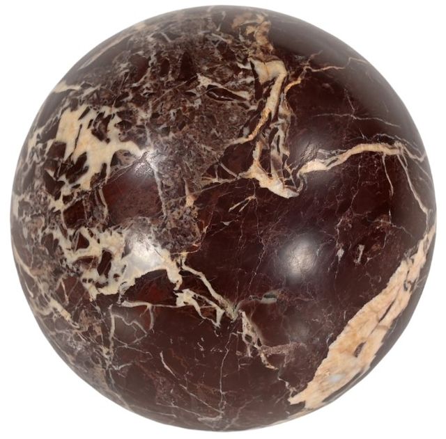 Moe's Home Collection Odessa Red Sphere Levanto Marble Tabletop Accent-2