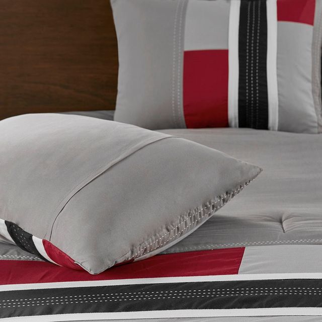 Olliix by Mi Zone Pipeline Red Full/Queen Comforter Set-3