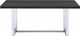 Elements International Nadia 3-Piece Oak Chrome Table Set-2