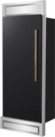 FORNO® Maderno Espresso 32" 13.6 Cu. Ft. Black Freezer Convertible Built-In Column Refrigerator with Antique Brass Handles-5