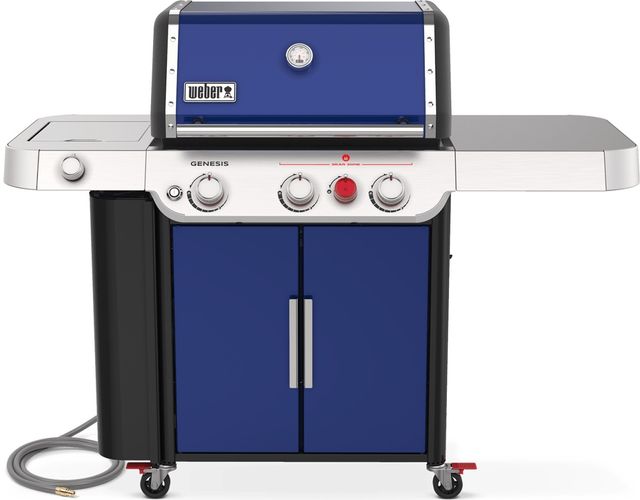 Weber® Genesis 62" Deep Ocean Blue NG Freestanding Grill with Side Burner-0