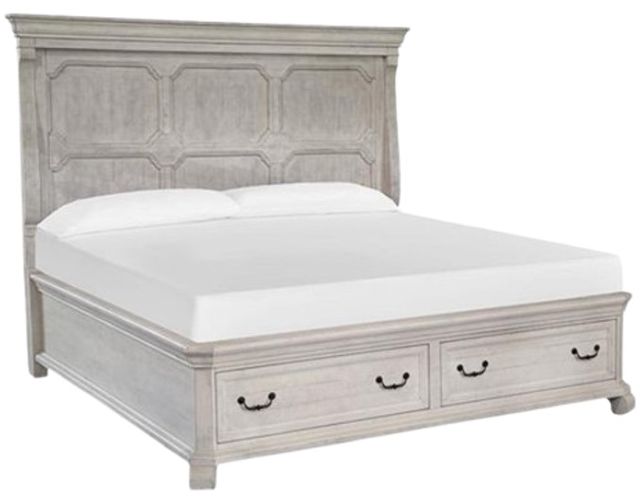 Magnussen Home® Bronwyn Alabaster Queen Panel Storage Bed-0