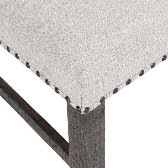 Jofran Inc. Willow Creek Beige/Chocolate Brown Dining Bench-3