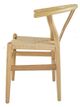A & B Home 2-Piece Natural Wishbone Chairs Set-4