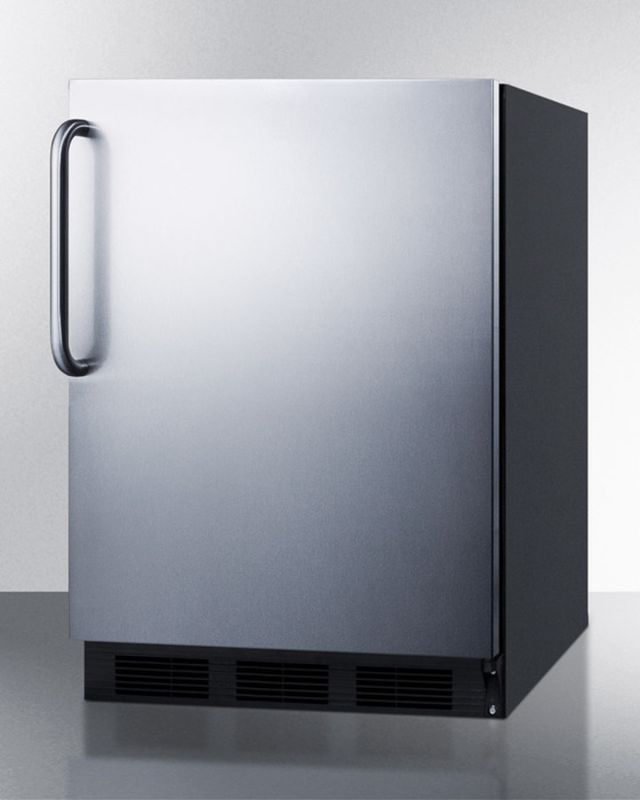 Summit® 5.5 Cu. Ft. Stainless Steel Under the Counter Refrigerator-2