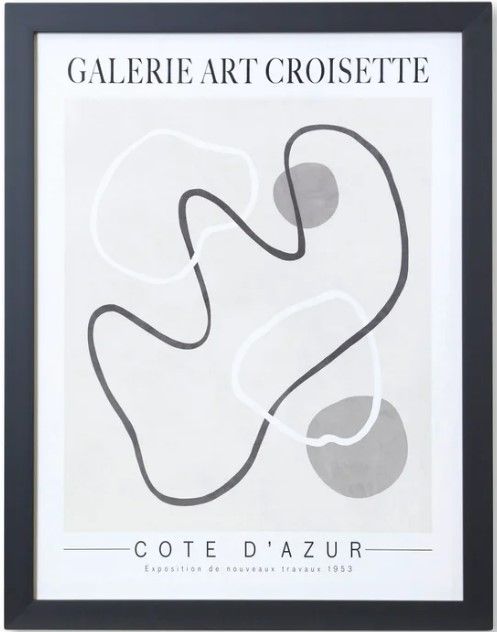 Stylecraft Cote Dazur II Black/White Wall Art-0