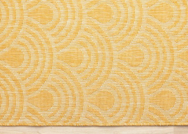 Kalora Interiors Bristol Taupe/Yellow 5'x8' Indoor/Outdoor Area Rug-3