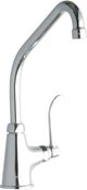 Elkay Chrome Single Hole Single Control Faucet with 8" High Arc Spout and 4" Wristblade Handle-0