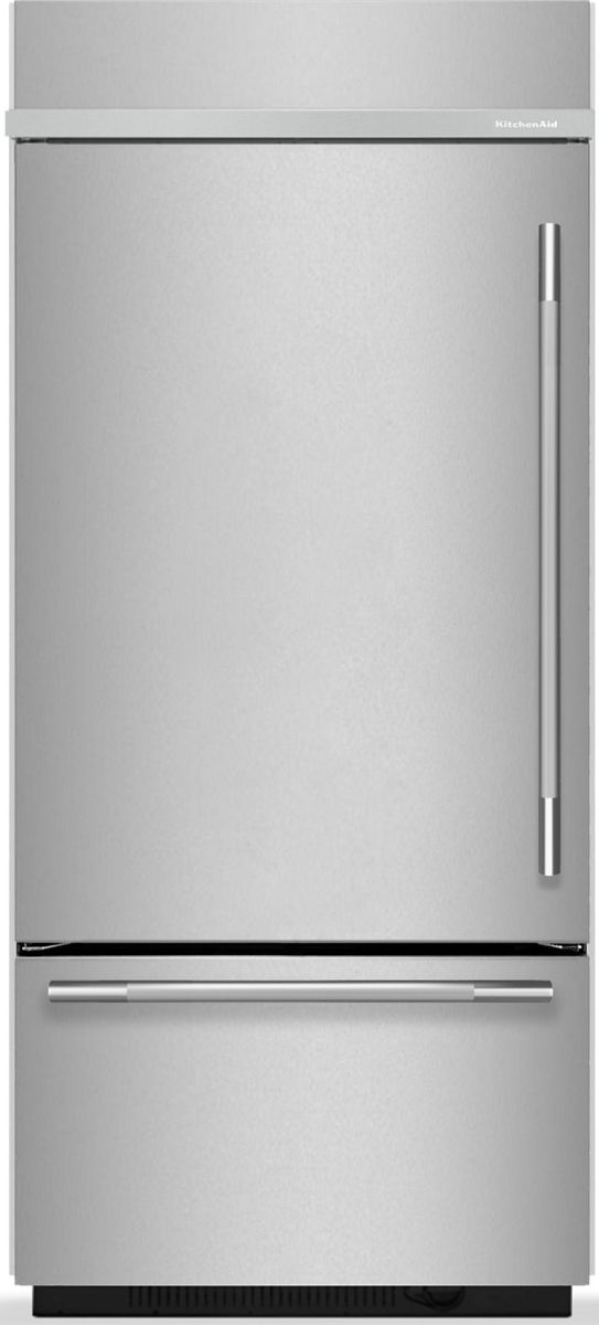KitchenAid® 36” 20.9 Cu. Ft. PrintShield™ Stainless Steel Built-In Bottom Freezer Refrigerator with Platinum Interior-0