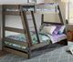 American Wholesale Furniture A-Frame Deep Gray Twin/Full Youth Bunk Bed-1