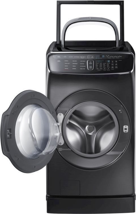 Samsung 6.0 Cu. Ft. Fingerprint Resistant Black Stainless Steel FlexWash™ Washer-3