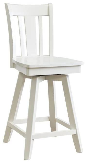 John Thomas Furniture® Hampton San Remo Pure White Swivel Stool