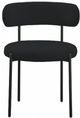 Meridian Furniture Beacon Black Boucle Upholstered Dining Chair-1