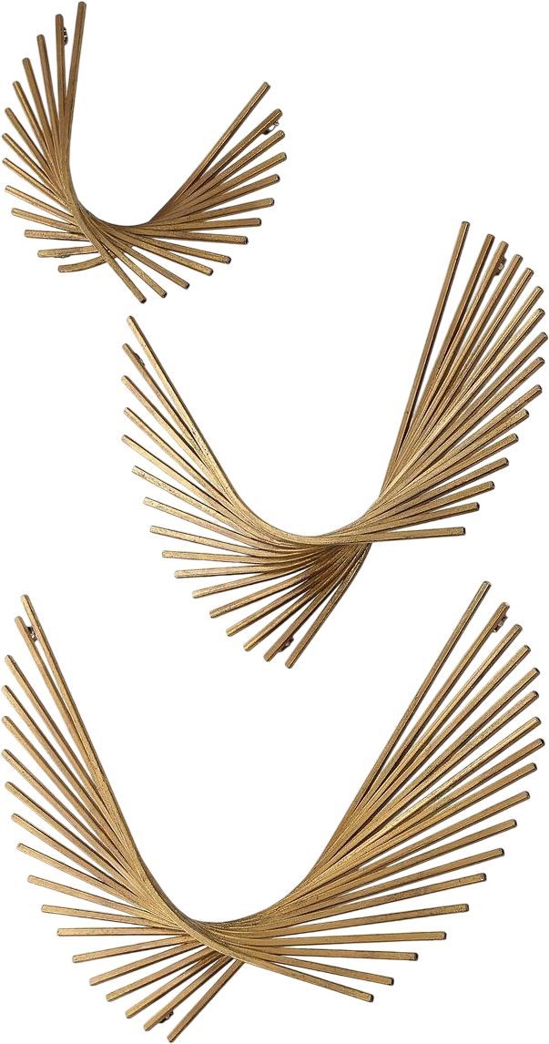 Uttermost® Coreograph 3-Piece Antique Gold Wall Decor Set-4