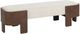 Classic Home Janya Brown/Oat Cream Accent Bench-0