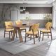 ACME Furniture Sarha 2-Piece Yellow/Walnut Upholstered Dining Side Chair Set-1