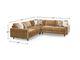 Jonathan Louis Raine 3-Piece Cognac Sectional-2