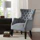 Olliix by Madison Park Grey Hannah Button Tufted Wing Chair-4