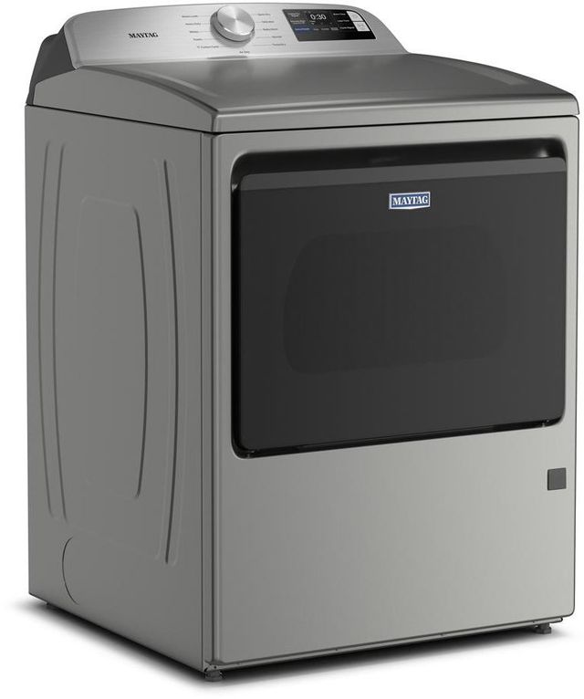 Maytag® 7.4 Cu. Ft. Classic Silver Gas Dryer with Extra Power and Advanced Moisture Sensing-3