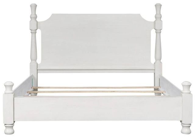 Signature Design by Ashley® Rowlenstown Antique White California King Poster Bed-1
