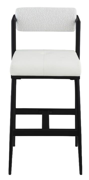 Meridian Furniture Stryker Cream/Matte Black Bar Stool-1