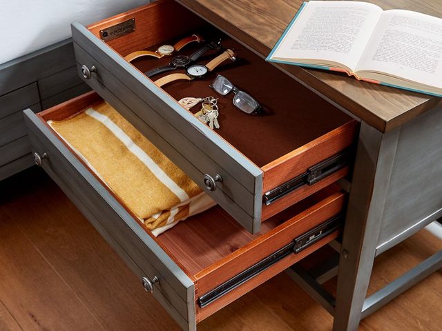 aspenhome® Pinebrook Denim 2-Drawer Nightstand-2